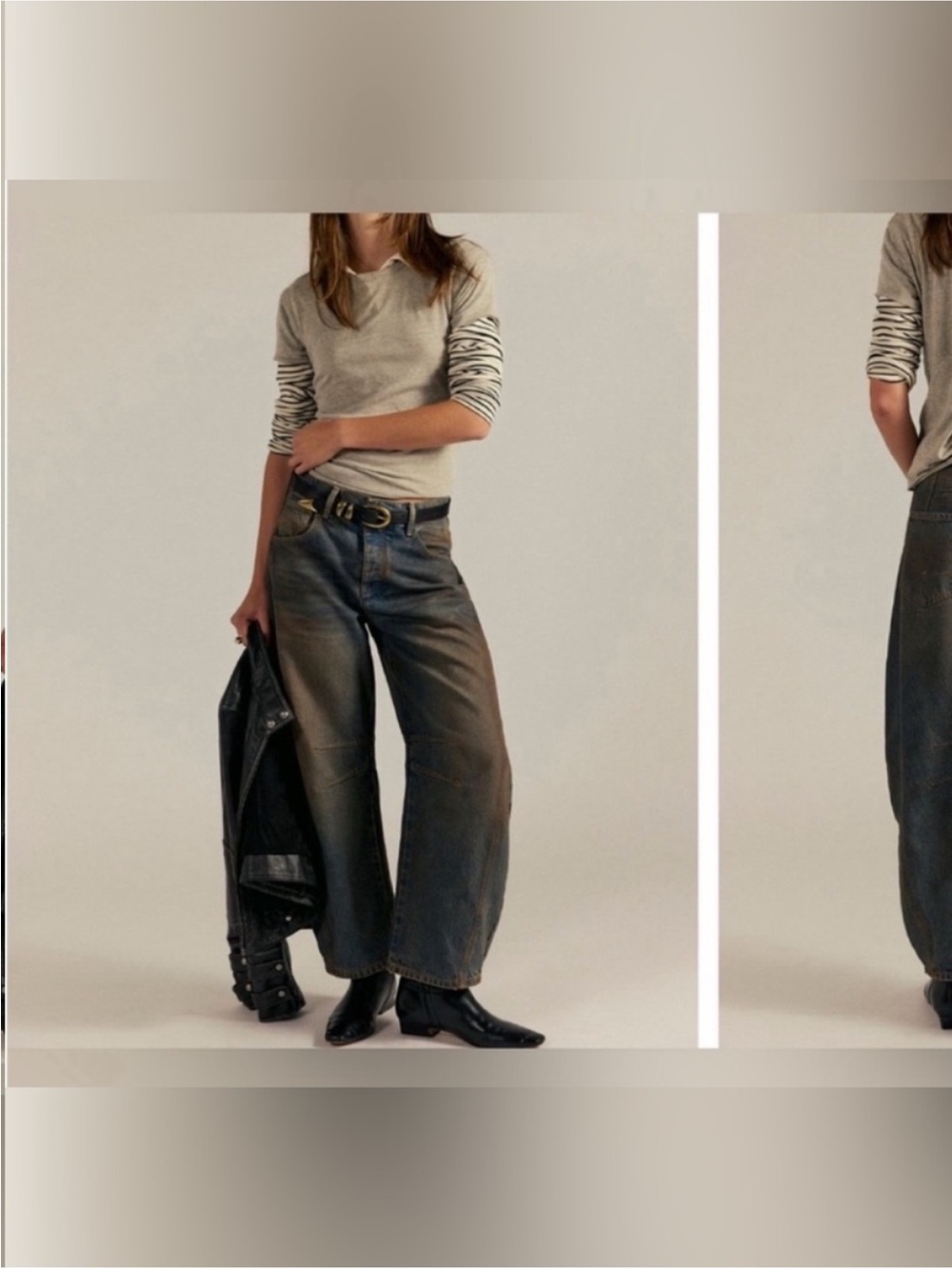 NWOT Free People We The Free Good Luck Mid-Rise Barrel Jeans - Lost Desert - 28 - Picture 6 of 13